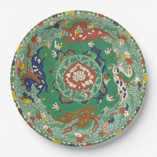 Chinesische Pferdedesignpapier-Teller Pappteller (Vorderseite)