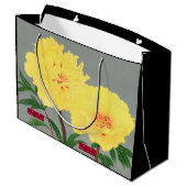 CHINESISCHE POPPIES GELBE UND GARTENGIFT BAG GROßE GESCHENKTÜTE (Rückseite Schrägansicht)