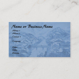 Chinesische Porzellan Blue Crane Business Card Visitenkarte