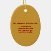 Chinesische Ratten-Astrologie-Verzierung Keramikornament (Hinten)