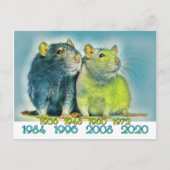 Chinesische Rattenjahre Postkarte (Vorderseite)