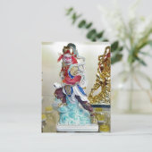 Chinesische religiöse Statue Postkarte (Stehend Vorderseite)