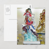 Chinesische religiöse Statue Postkarte (Vorne/Hinten)