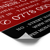 Chinesische Restaurantwerbung Poster (Ecke)