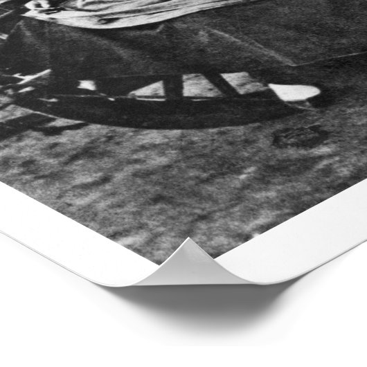 Chinesische Rickshaw, c.1870 (b/w-Foto) Poster (Ecke)