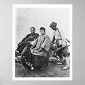 Chinesische Rickshaw, c.1870 (b/w-Foto) Poster (Vorne)