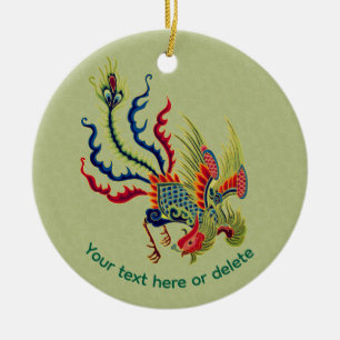 Chinesische Roosterkunst Personalisiert Keramik Ornament