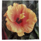 Chinesische Rose Blume Künstlerisches Blumenblut Duschvorhang (Vorderseite)