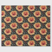 Chinesische Rose Blume Künstlerisches Blumenblut Geschenkpapier (Flach)