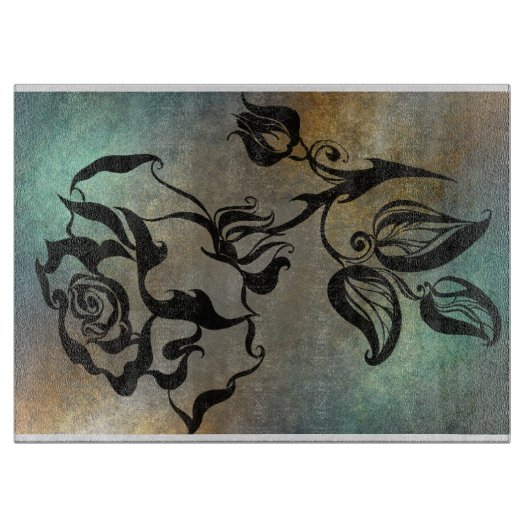 Chinesische Rose Schneidebrett (Vorderseite)