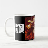 Chinesische rote Drache-Tasse Kaffeetasse (Links)