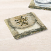 Chinesische Ruhe Gemälde von Mauro Rechteckiger Pappuntersetzer (angewinkelt)