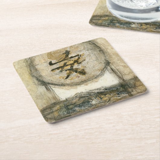 Chinesische Ruhe Gemälde von Mauro Rechteckiger Pappuntersetzer (angewinkelt)