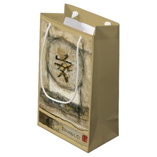 Chinesische Ruhe-Malerei von Mauro Kleine Geschenktüte (Rückseite Schrägansicht)