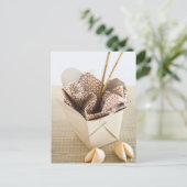 Chinesische Sammelbehälter und Glückskekse Postkarte (Stehend Vorderseite)