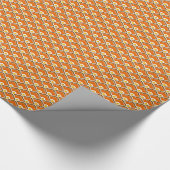 Chinesische Scallops, Mandarin Orange Geschenkpapier (Ecke)