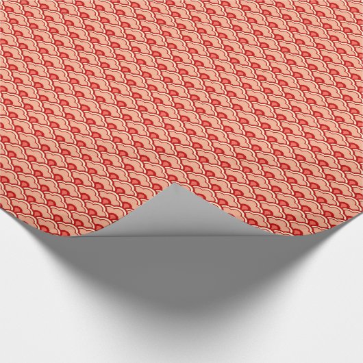 Chinesische Scallops, Pfirsich, Rost und Creme Geschenkpapier