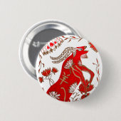 Chinesische Schaf-Astrologie Button (Vorne & Hinten)