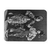 Chinesische Schauspieler, c.1870 (b/w-Foto) Magnet (Horizontal)