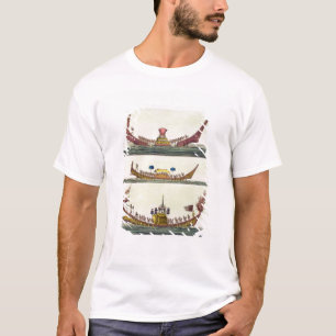 Chinesische Schiffe Cochin, Illustration von T-Shirt