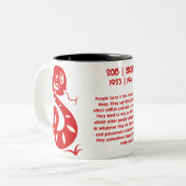 CHINESISCHE SCHLANGE DES TIERKREIS-PAPERCUT ZWEIFARBIGE TASSE (Vorderseite Links)