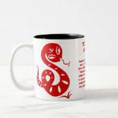 CHINESISCHE SCHLANGE DES TIERKREIS-PAPERCUT ZWEIFARBIGE TASSE (Links)