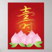 Chinesische Schriftzeichen — Langlebigkeit Illustr Poster (Vorne)