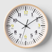 Chinesische schwarze Goldnummern Uhr (Vorderseite)