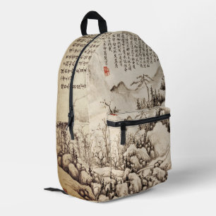 Chinesische Scroll-Tintenlandschaft Bedruckter Rucksack