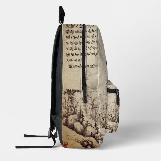 Chinesische Scroll-Tintenlandschaft Bedruckter Rucksack (Links)