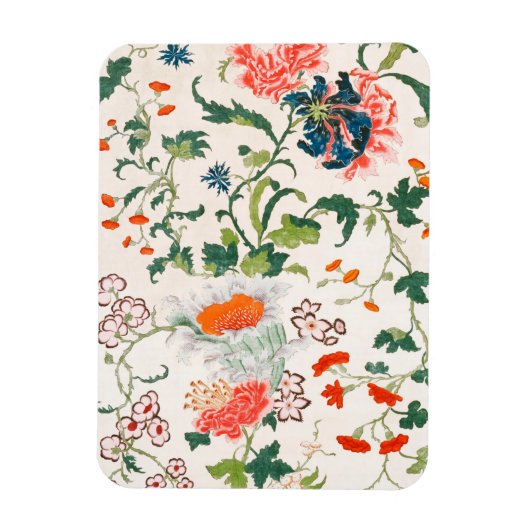 Chinesische Seidendesign Mitte des 18. Jahrhundert Magnet (Vertikal)