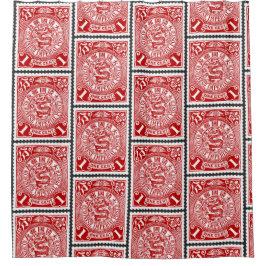 Chinesische Seite Briefmarke Design Dragon Postkar Duschvorhang
