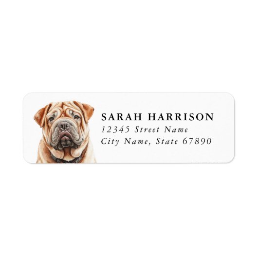Chinesische Shar Pei-Adressetiketten (Vorne)