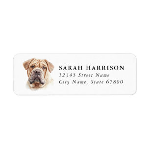 Chinesische Shar Pei-Adressetiketten