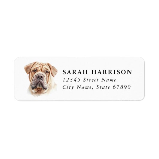 Chinesische Shar Pei-Adressetiketten (Vorne)