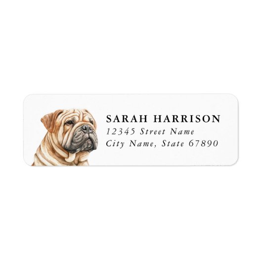 Chinesische Shar Pei-Adressetiketten (Vorne)