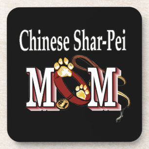 Chinesische Shar-Pei-Hunde-Mama Getränkeuntersetzer