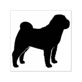 Chinesische Shar-Pei-Hunde-Silhouette Permastempel (Design)