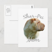 Chinesische Shar-Pei-Mama 2 Postkarte (Vorne/Hinten)