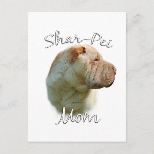 Chinesische Shar-Pei-Mama 2 Postkarte (Vorderseite)
