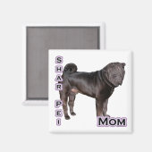 Chinesische Shar-Pei-Mama 4 - Magnet (Vorderseite/Rückseite)