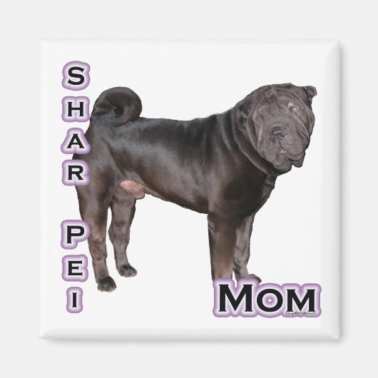 Chinesische Shar-Pei-Mama 4 - Magnet (Vorne)