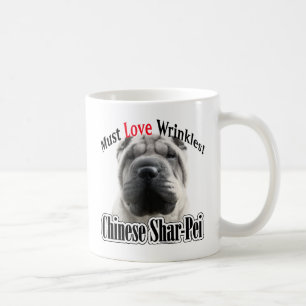 Chinesische Shar-Pei muss Liebe Falten. Kaffeetasse