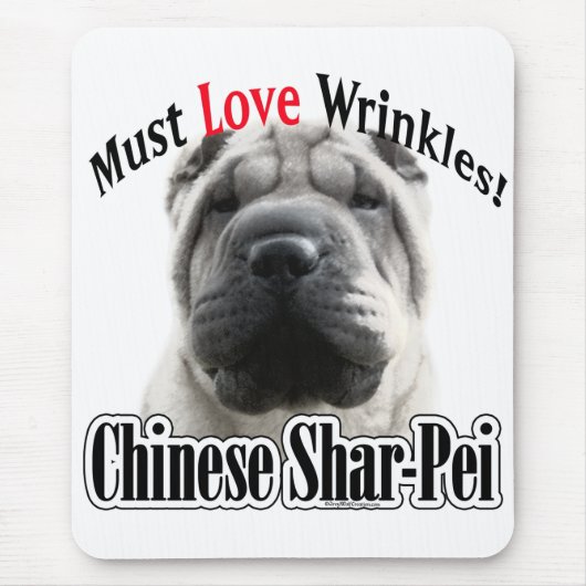 Chinesische Shar-Pei muss Liebe Falten. Mousepad (Vorne)