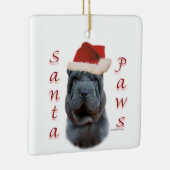 Chinesische Shar-Pei Santa Paws Keramikornament (Rechts)
