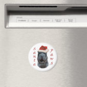 Chinesische Shar-Pei Santa Paws Magnet (In Situ (Geschirrspüler))
