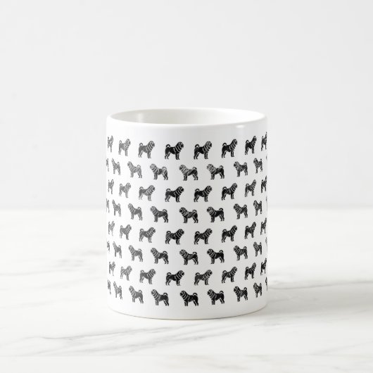 Chinesische Shar-Pei-Sketch-Design-Tasse Kaffeetasse (Mittel)