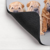Chinesische Shar-Pei-Welpen Mousepad (Ecke)