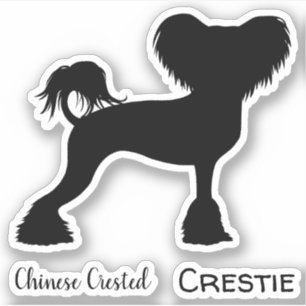 Chinesische Silhouette mit Haube Aufkleber