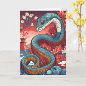 Chinesische Silvesternachtskarte Karte (Gelbe Blume)